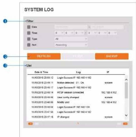 Digital Watchdog MegaPix DWC-MVA2WiAT - System Log - 1