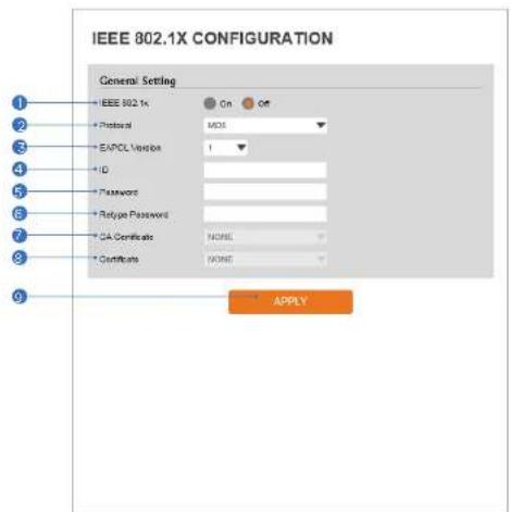 Digital Watchdog MegaPix DWC-MF2Wi4TW - IEEE 802.1X Configuration - 1