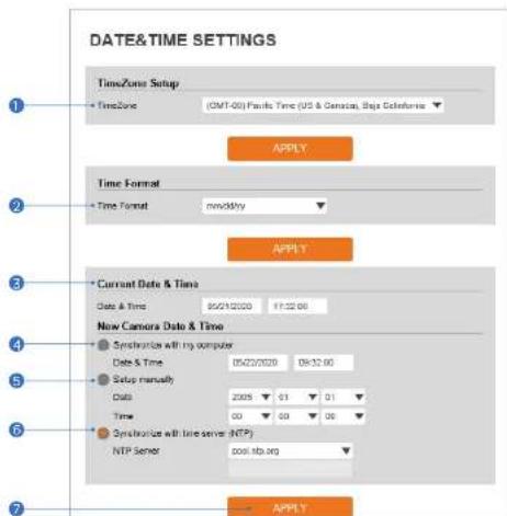Digital Watchdog MegaPix DWC-MF2Wi4TW - Setup - System Setup Date & Time Settings - 1