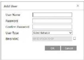 Digital Watchdog MegaPix DWC-MVT4Wi6 - Add user: - 1
