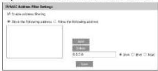 Digital Watchdog MegaPix DWC-MVT4Wi36 - Block and Allow Lists - 1
