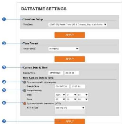 Digital Watchdog MegaPix IVA+ DWC-MPVA5WI28T - Setup - System Setup Date & Time Settings - 1