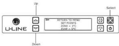 U-Line 3036RR - Set Points - 1