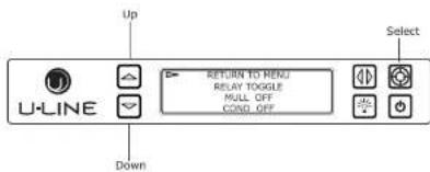 U-Line 3036RR - To access Relay Status - 1