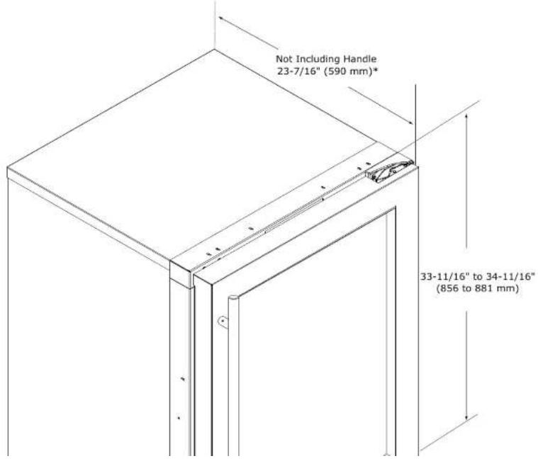 U-Line 2224RGL13B - CUTOUT DIMENSIONS - 2