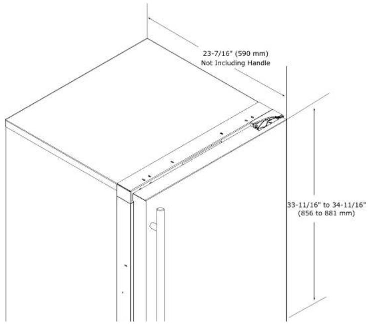 U-Line 2224R - CUTOUT DIMENSIONS - 2