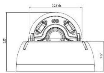 Speco Technologies VL7038K - CAMERA DIMENSION - 2