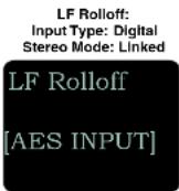 Lectrosonics MCAES3 - 4) In Input menu, set LF Rolloff: - 2