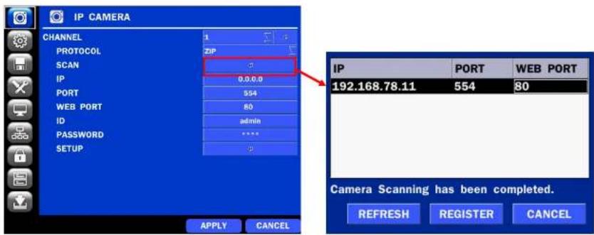 Speco Technologies ZIPK88B2 - 4-1-1. SCAN Menu - 1