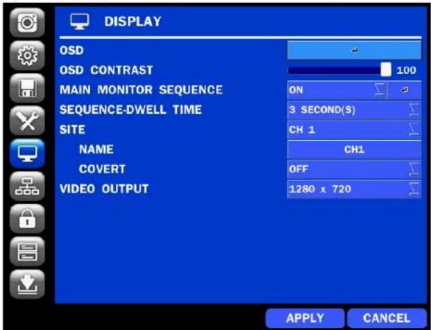 Speco Technologies ZIPK88B2 - 4-5. Setup - DISPLAY Mode - 1