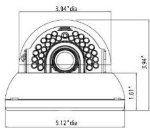 Speco Technologies WDRD21HW - CAMERA DIMENSION - 2