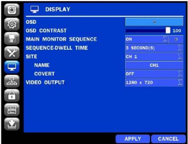 Speco Technologies ZIPKIT4D1 - 4-5. Setup - DISPLAY Mode - 1