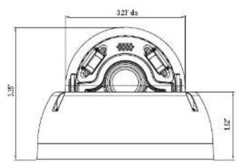 Speco Technologies HTINT60K - CAMERA DIMENSION - 2