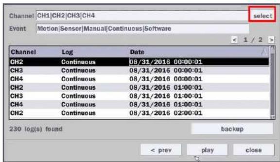 Speco Technologies ZIPT84B2 - 5-3-3. Time Line Search - 3