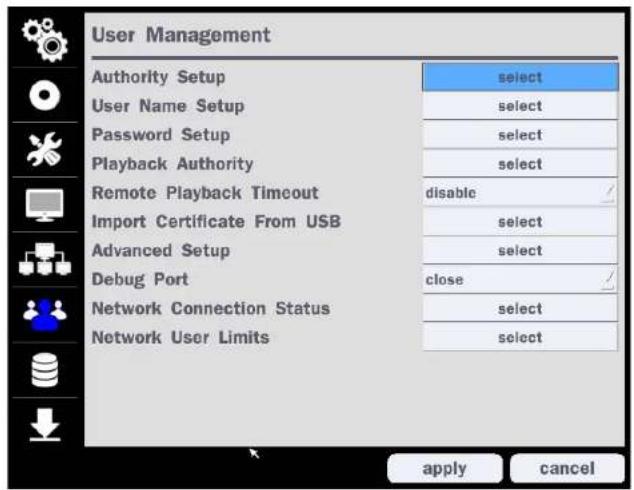 Speco Technologies ZIPT84B2 - 4-7. Setup - User Management Mode - 1