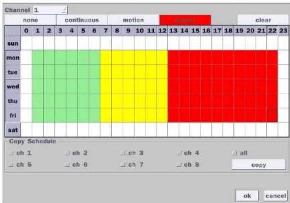 Speco Technologies ZIPT84B2 - 4-3-1. Recording Schedules - 1