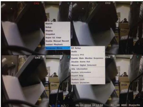 Speco Technologies ZIPT84B2 - 4-1. Setup - Main Live Screen - 1