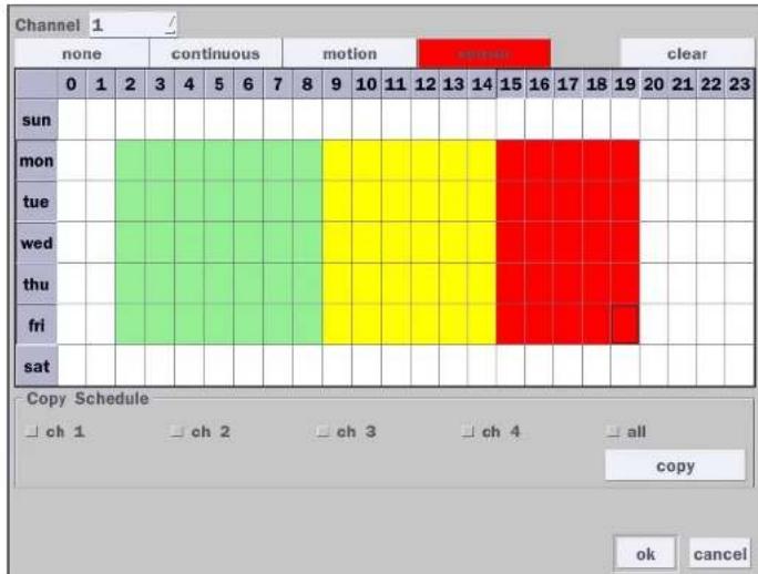 Speco Technologies ZIPL88B2 - 4-3-1. Recording Schedules - 1