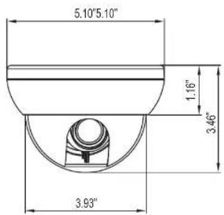 Speco Technologies Intensifier T HTB11TM - CAMERA DIMENSION - 1