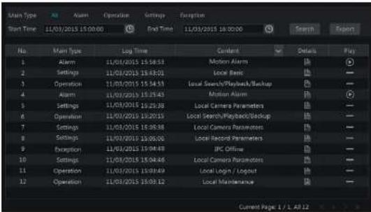 Speco Technologies H6HRL - View Log - 1