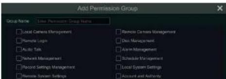 Speco Technologies H6HRL - Add Permission Group - 2