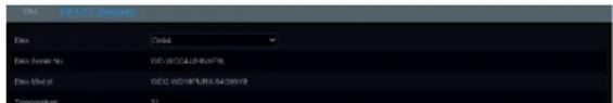 Speco Technologies H6HRL - View Disk and S.M.A.R.T. Informaon - 1