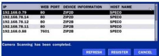 Speco Technologies ZIPL4D1 - 4-1-1. SCAN Menu - 3