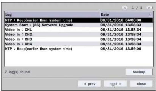 Speco Technologies D8WHU - 5-3-9. Log List - 1