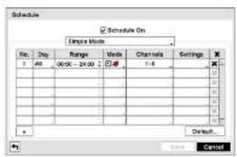 Speco Technologies D8WCSM500 - Schedule - 1