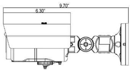 Speco Technologies HT5200BPVFG - CAMERA DIMENSION - 2
