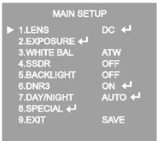 Speco Technologies HT5200BPVFG - - Menu Setup - 1