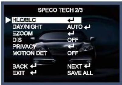 Speco Technologies WDRB11H - Menu Set Up (SPECO TECH 2/3) - 1