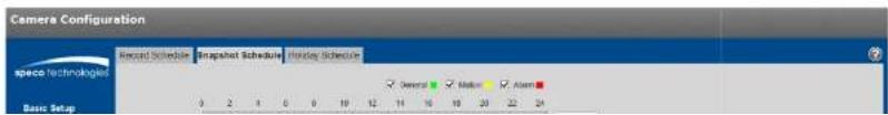 Speco Technologies O2PH2 - Snapshot Schedule - 1