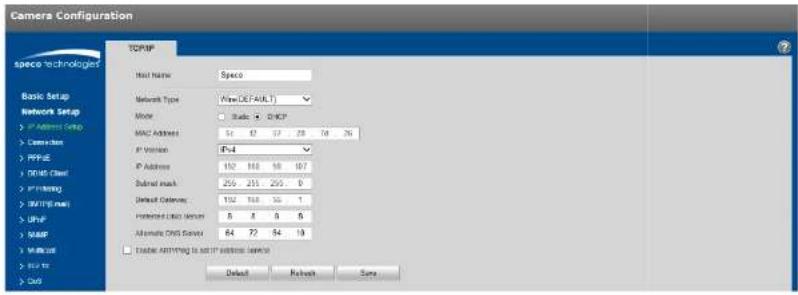 Speco Technologies O2PH2 - IP Address Setup - 1