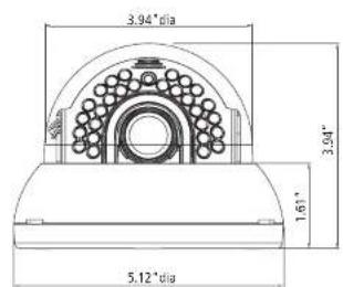 Speco Technologies HT670H - CAMERA DIMENSION - 2