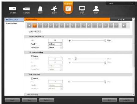 Costar CR1600PC - Setting Up the Schedule - 1