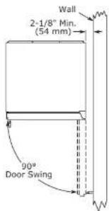 U-Line UHWC124-BG01A - Door Swing - 1