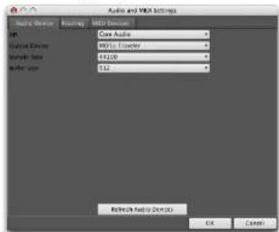 MOTU BPM 1.5 - AUDIO AND MIDI SETTINGS - 1