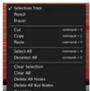 MOTU BPM 1.5 - Piano Roll Sequencer menu - 1