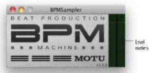 MOTU BPM 1.5 - The BPMSampler application - 1