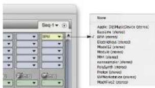 MOTU BPM 1.5 - Calling up BPM on an instrument track - 1