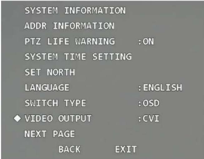 Dahua Technology SD52C232-HC-LA - Setting Video Output Mode - 2