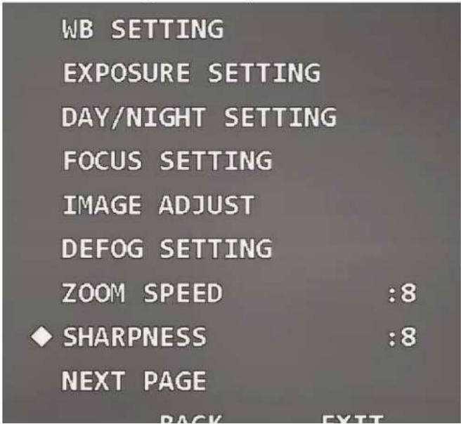 Dahua Technology SD52C232-HC-LA - Setting Sharpness - 1
