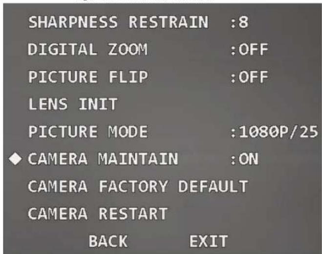 Dahua Technology SD52C232-HC-LA - Setting Camera Maintenance - 2