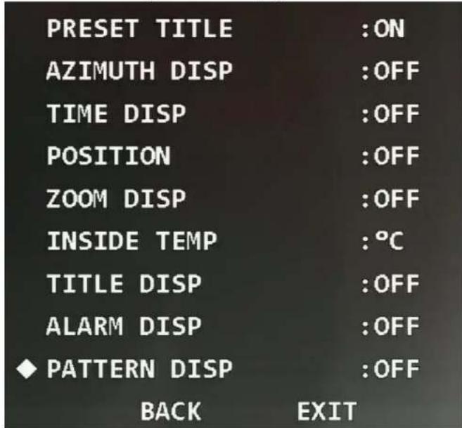 Dahua Technology SD52C232-HC-LA - Setting Pattern Display - 1