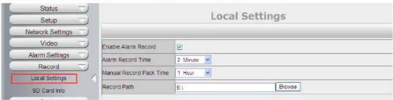 Pyle PIPCAMHD82 - Local Settings - 1