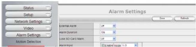 Pyle PIPCAMHD82 - Alarm Settings - 1