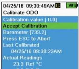 YSI EXO1 ProDSS - DO% Sat and DO% Local - water saturated air calibration - 2