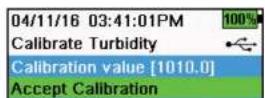 YSI EXO1 ProDSS - Calibration Menu - 2