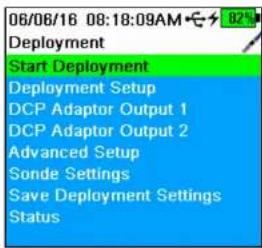 YSI EXO1 ProDSS - Deploy Menu - 1